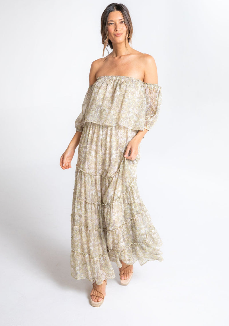 Lovestitch NWT Green Floral OTS Maxi Dress - Medium