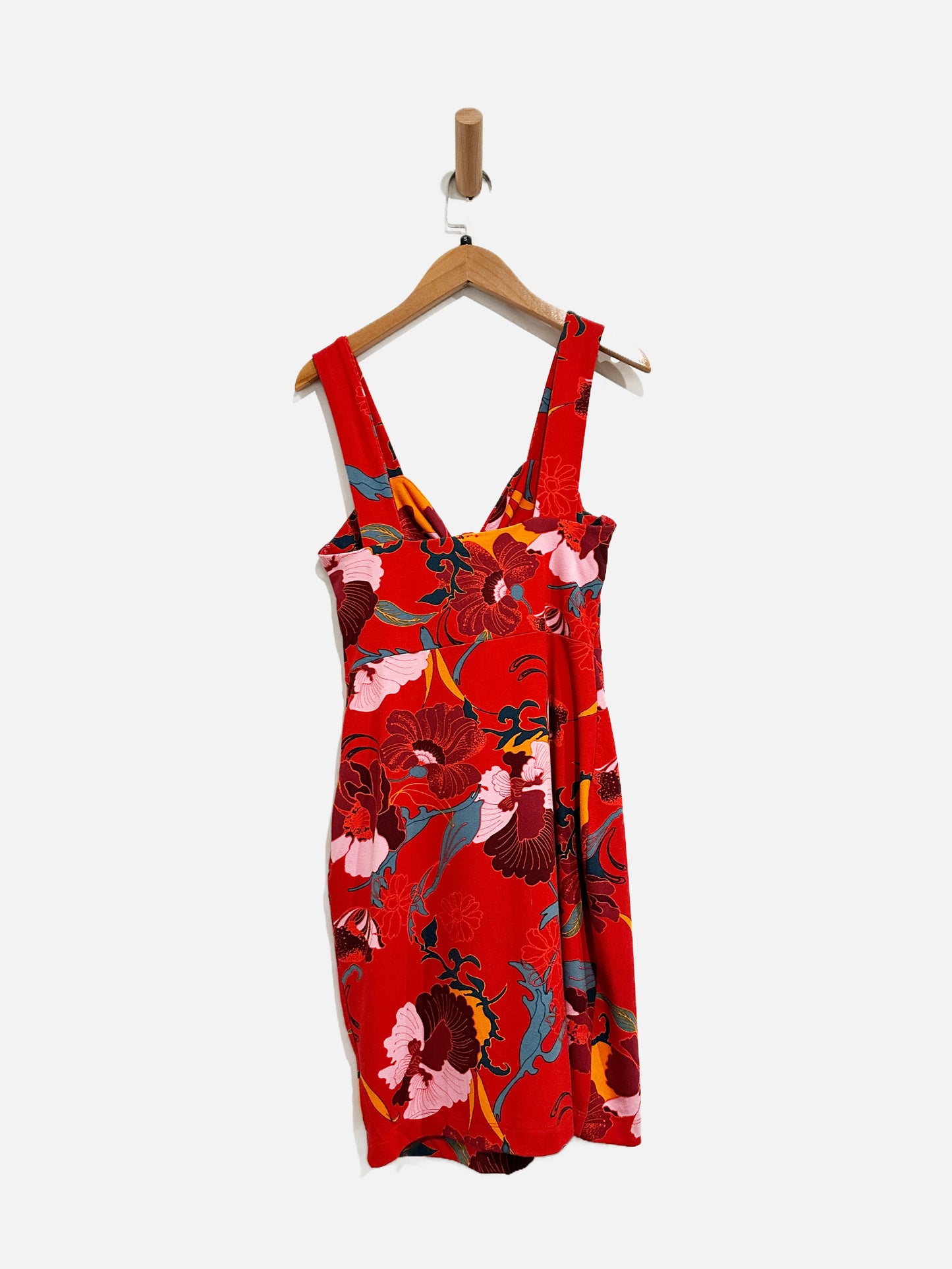 Free People Sweet Cherry Red Floral Mini Dress - Small