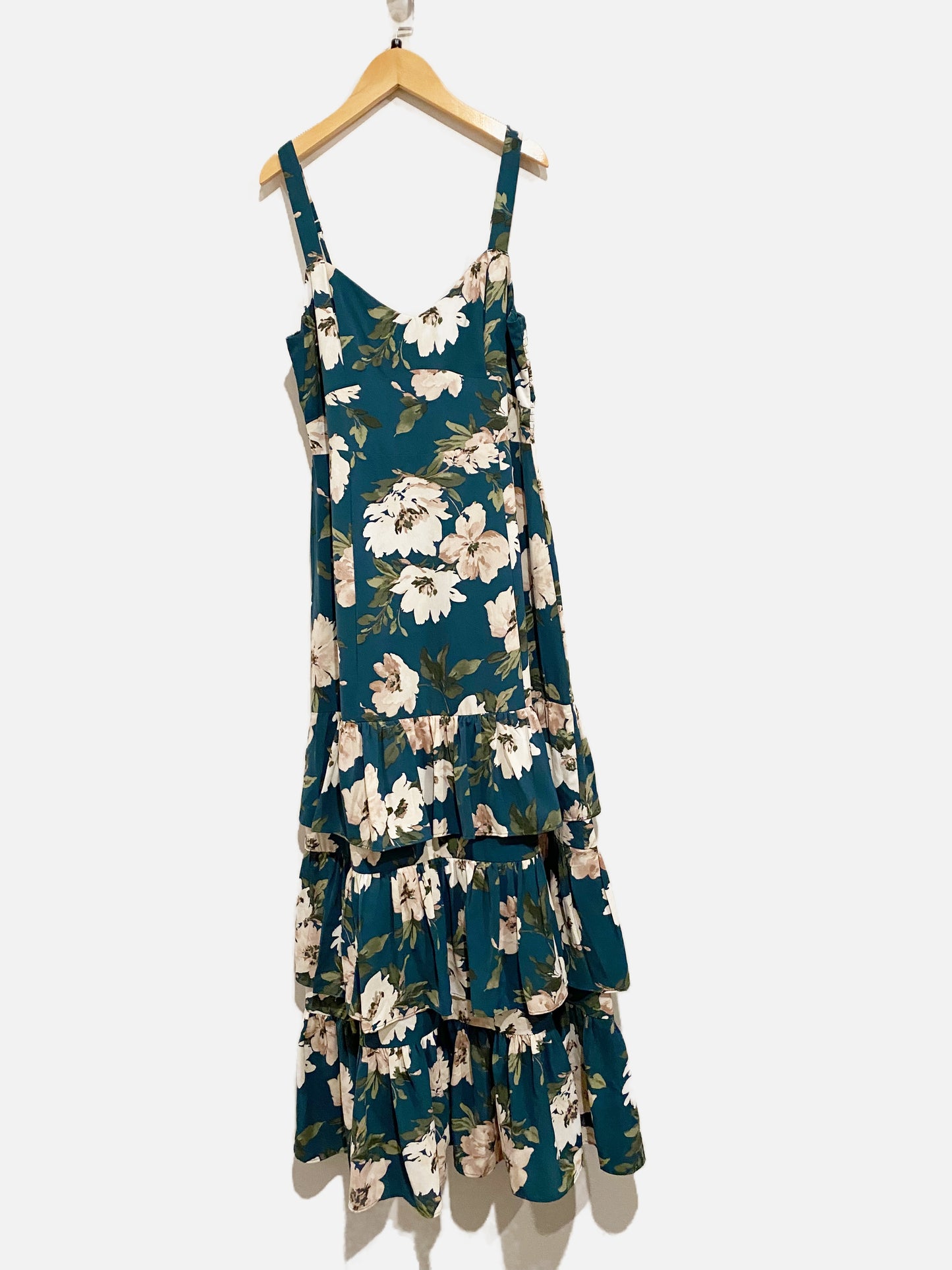 Abercrombie & Fitch NWT Green Floral Maxi Dress - Medium