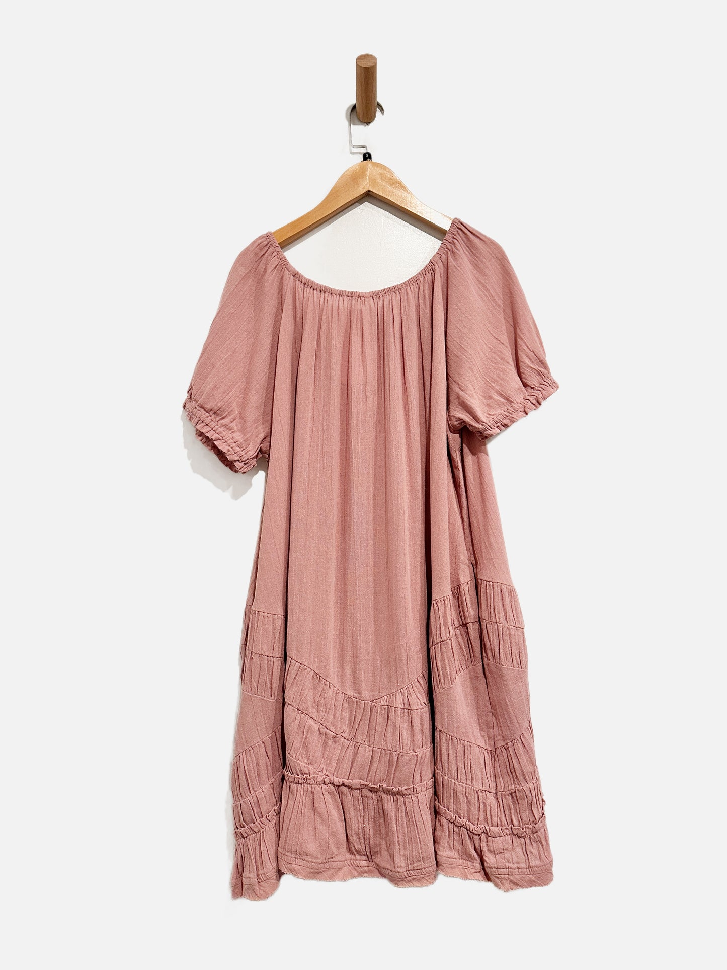 Free People So Scenic Gauzy Dress in Mauve - Small
