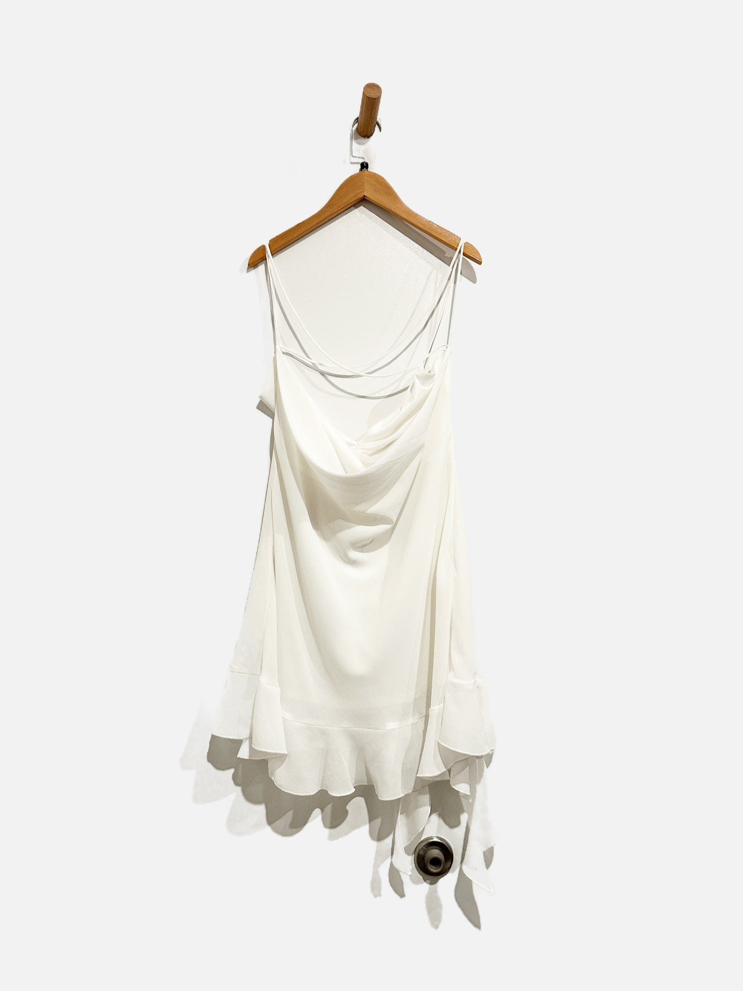 Zara NWT White Asymmetric Dress - Large