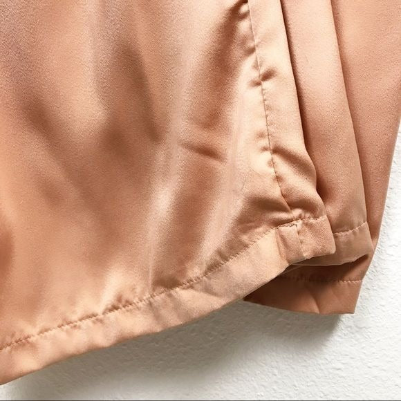 Do+Be Orange Satin Jumpsuit Size Large