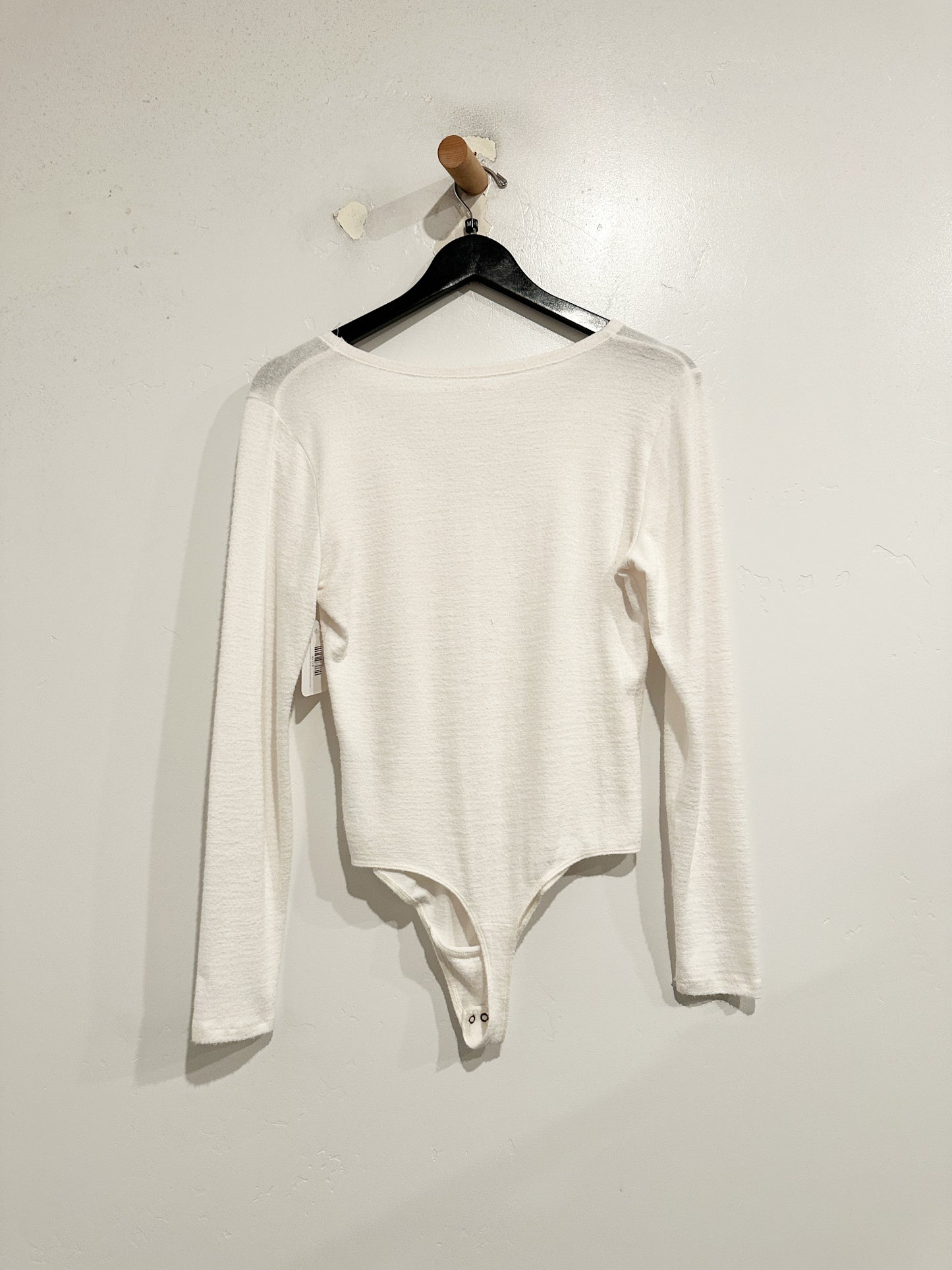 Abercrombie & Fitch White Henley Bodysuit - Medium