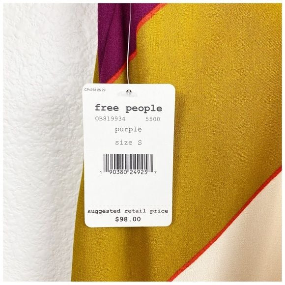 Free People NWT Beat of my Heart Tunic in Purple Size Small