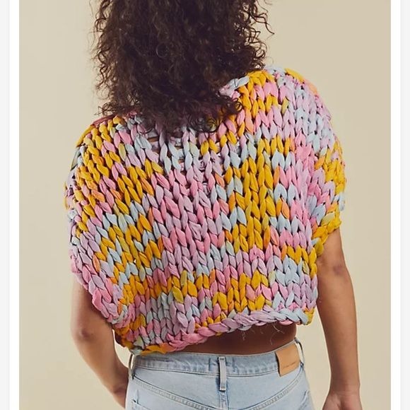 Free People Cosmic Colors Vest Size XL