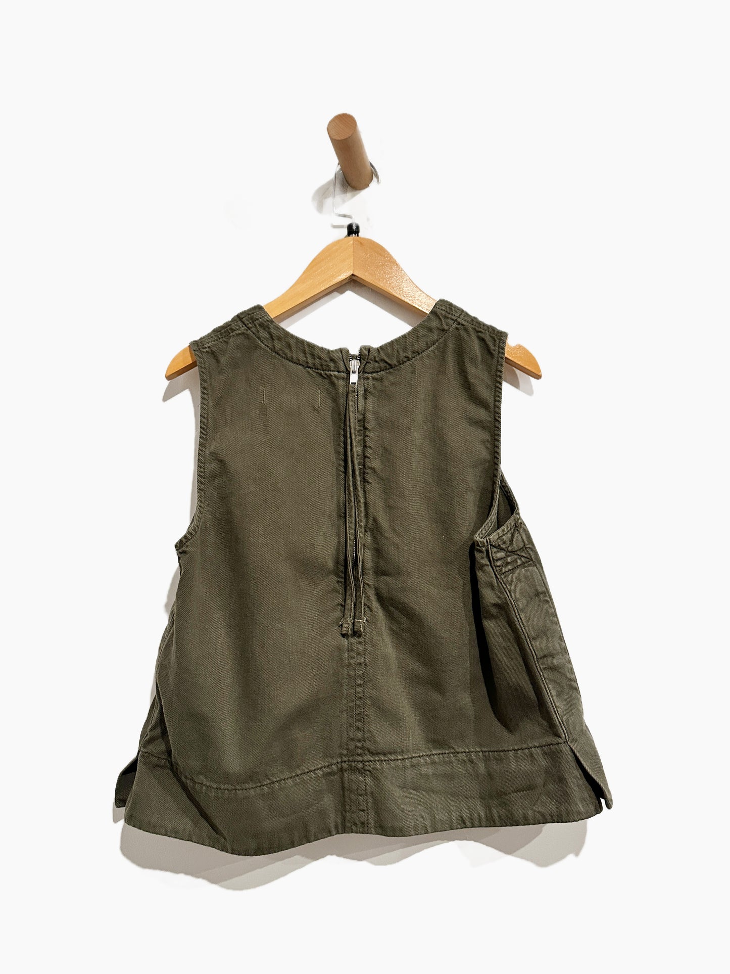 Madewell Boxy Shell Top in Garment Dye Faded Ivy - 4