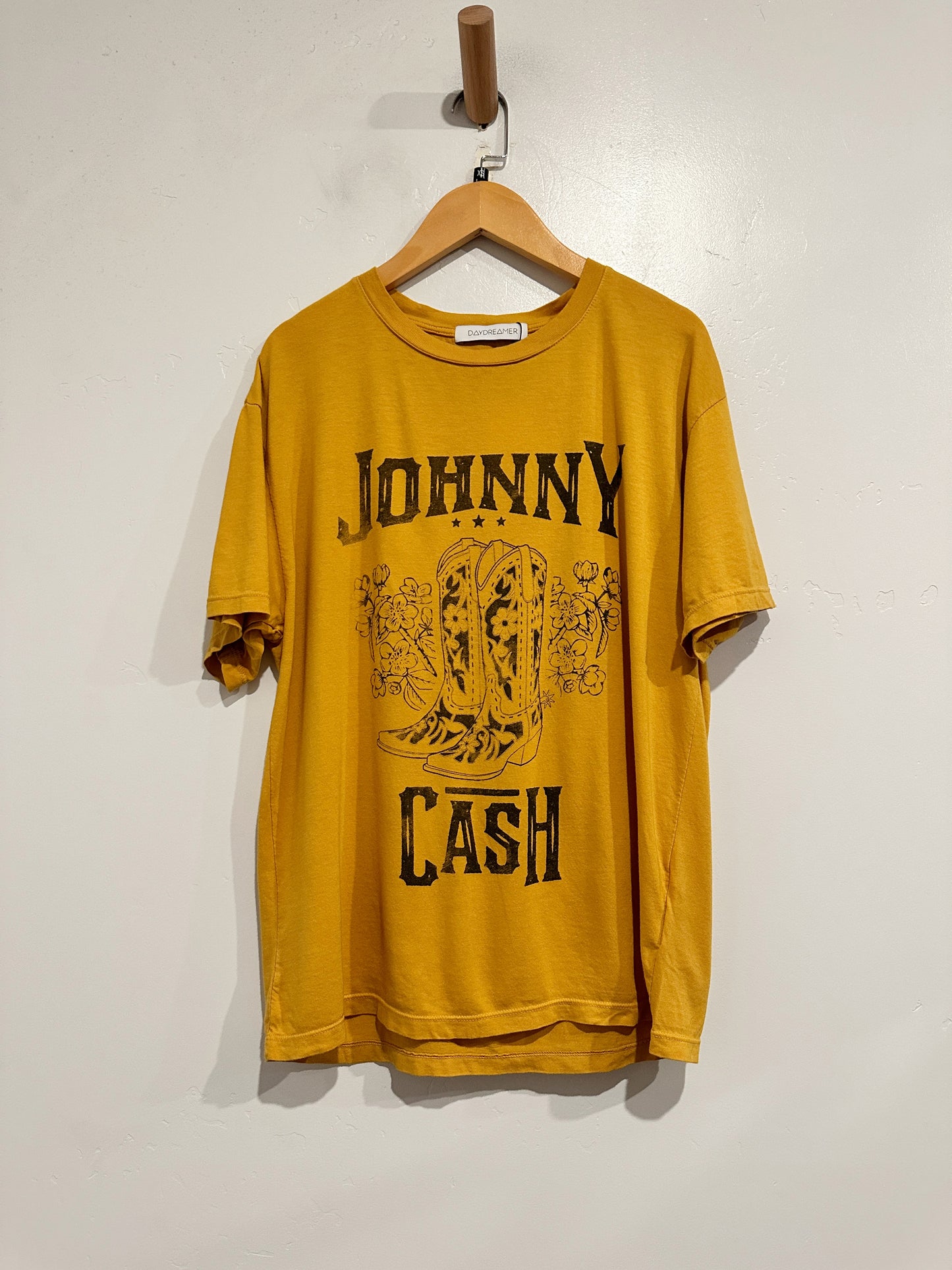 Daydreamer Johnny Cash Yellow Tee - XS