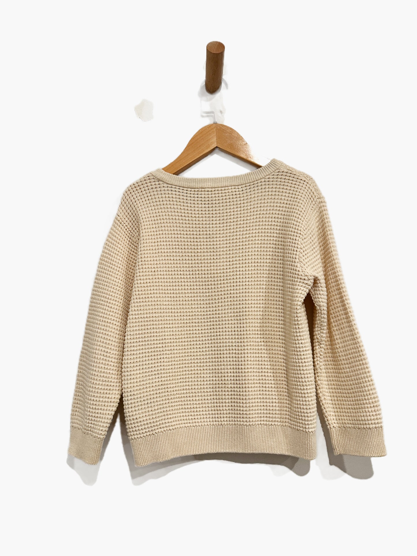 H&M Kids Cream Waffle Knit Top - 3/4