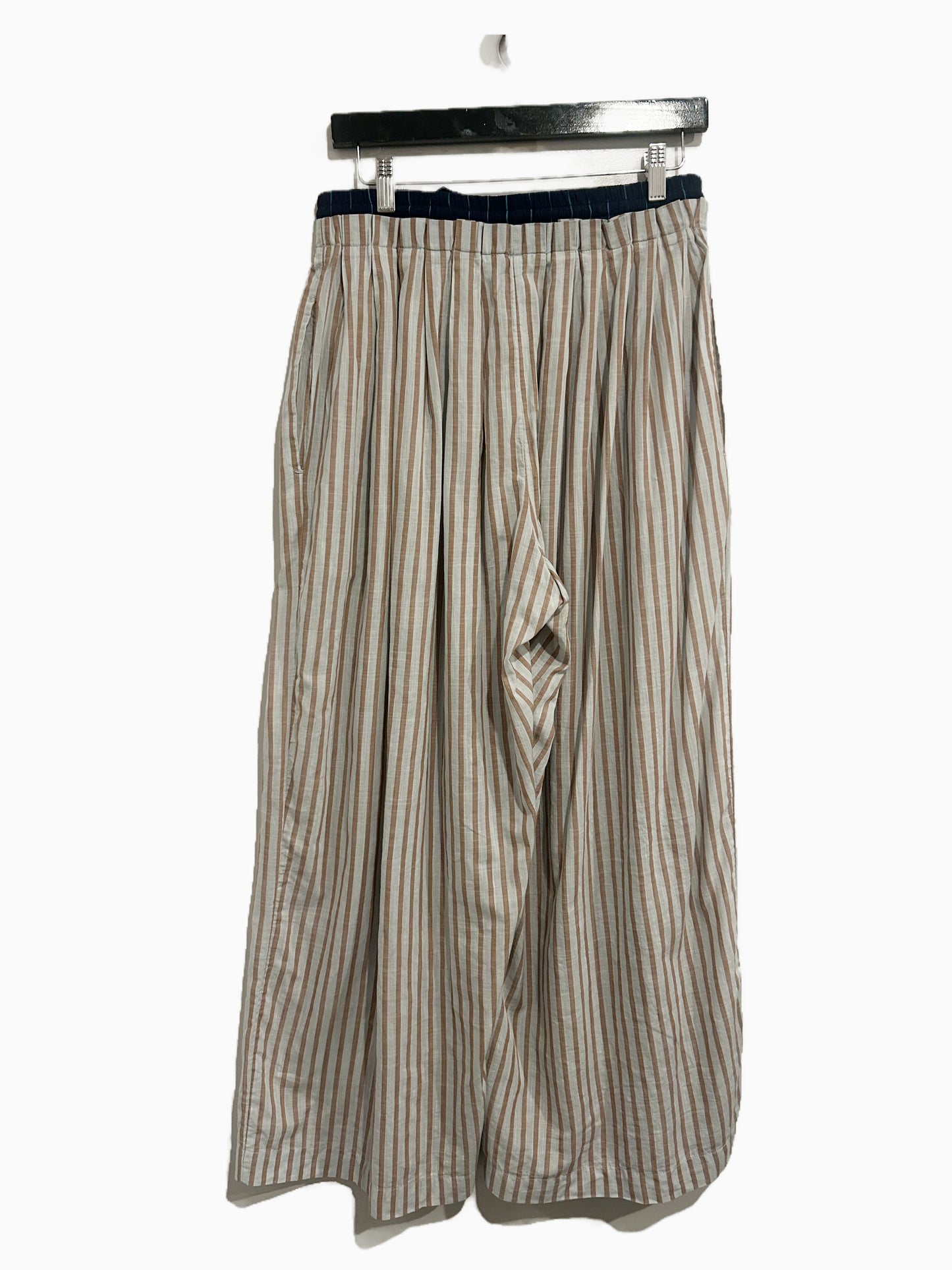 Anthropologie Mixed Stripe Wide-Leg Pants in Sky - Small
