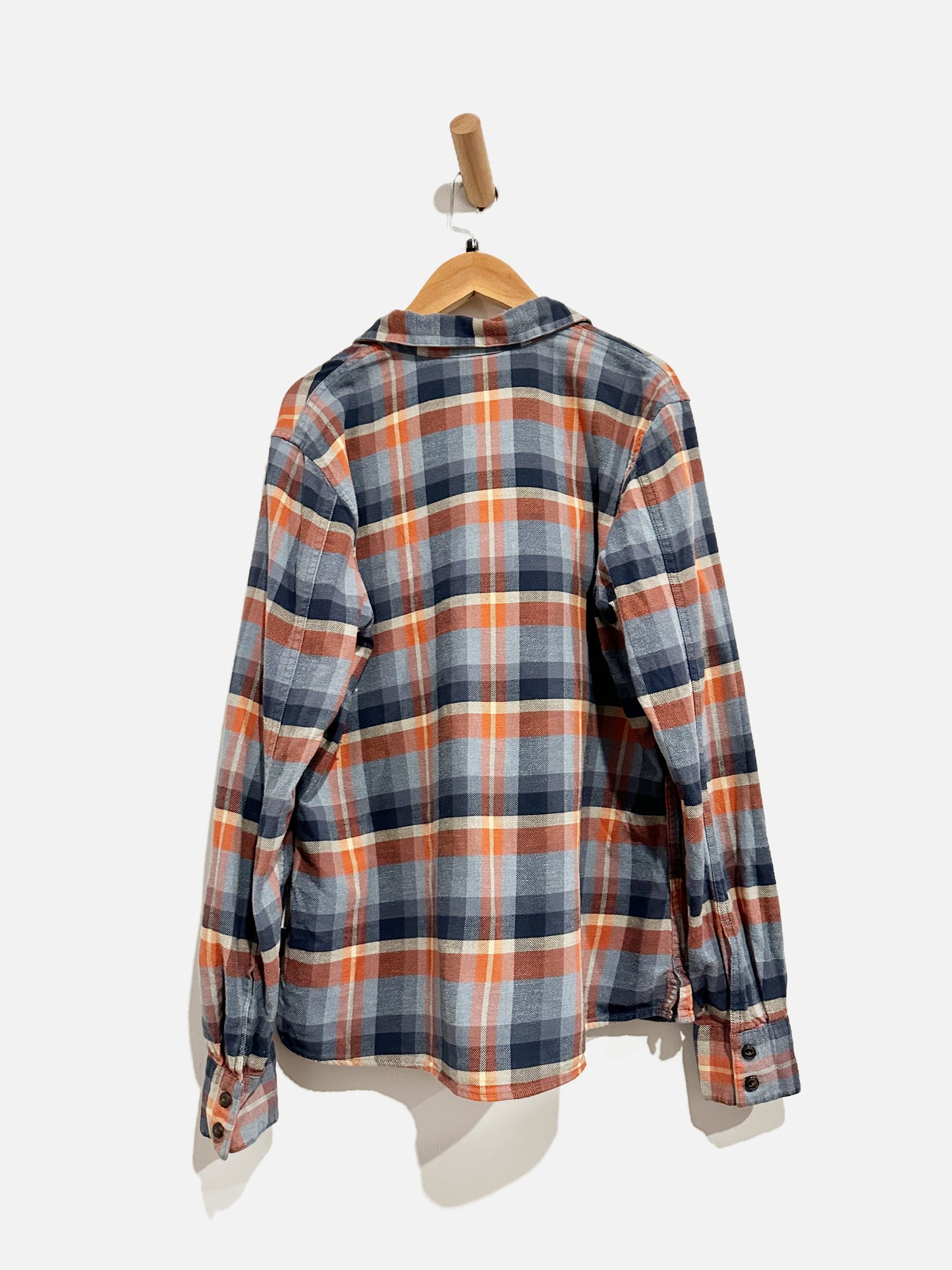 Patagonia Blue/Orange Plaid Button Down - 8
