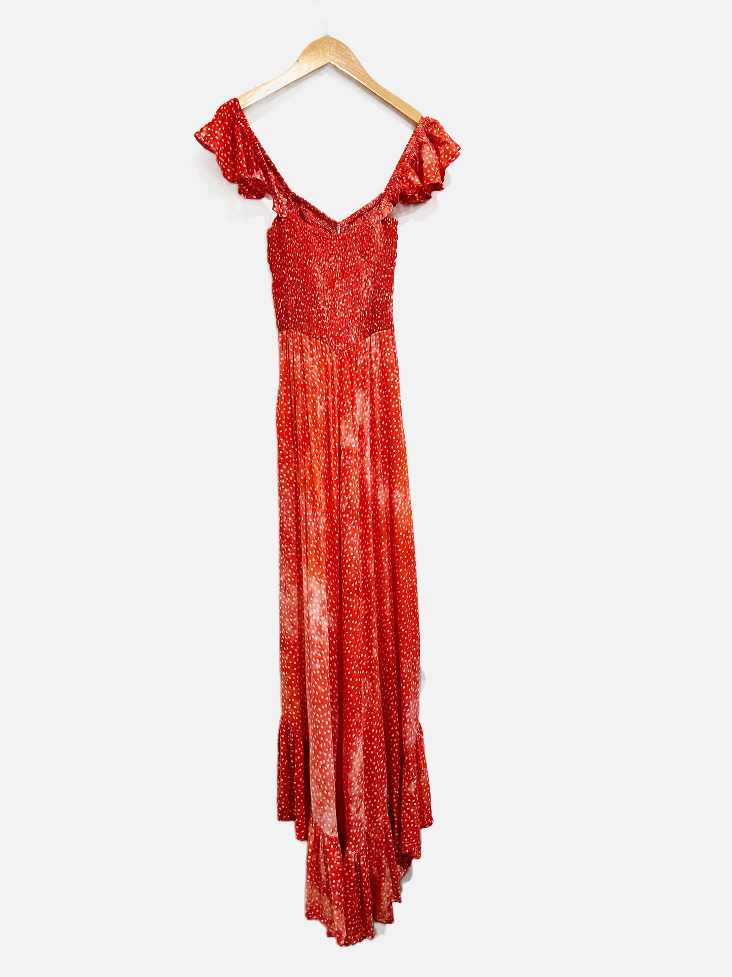 Tiare Hawaii Red and White Polka Dot Dress- 0S