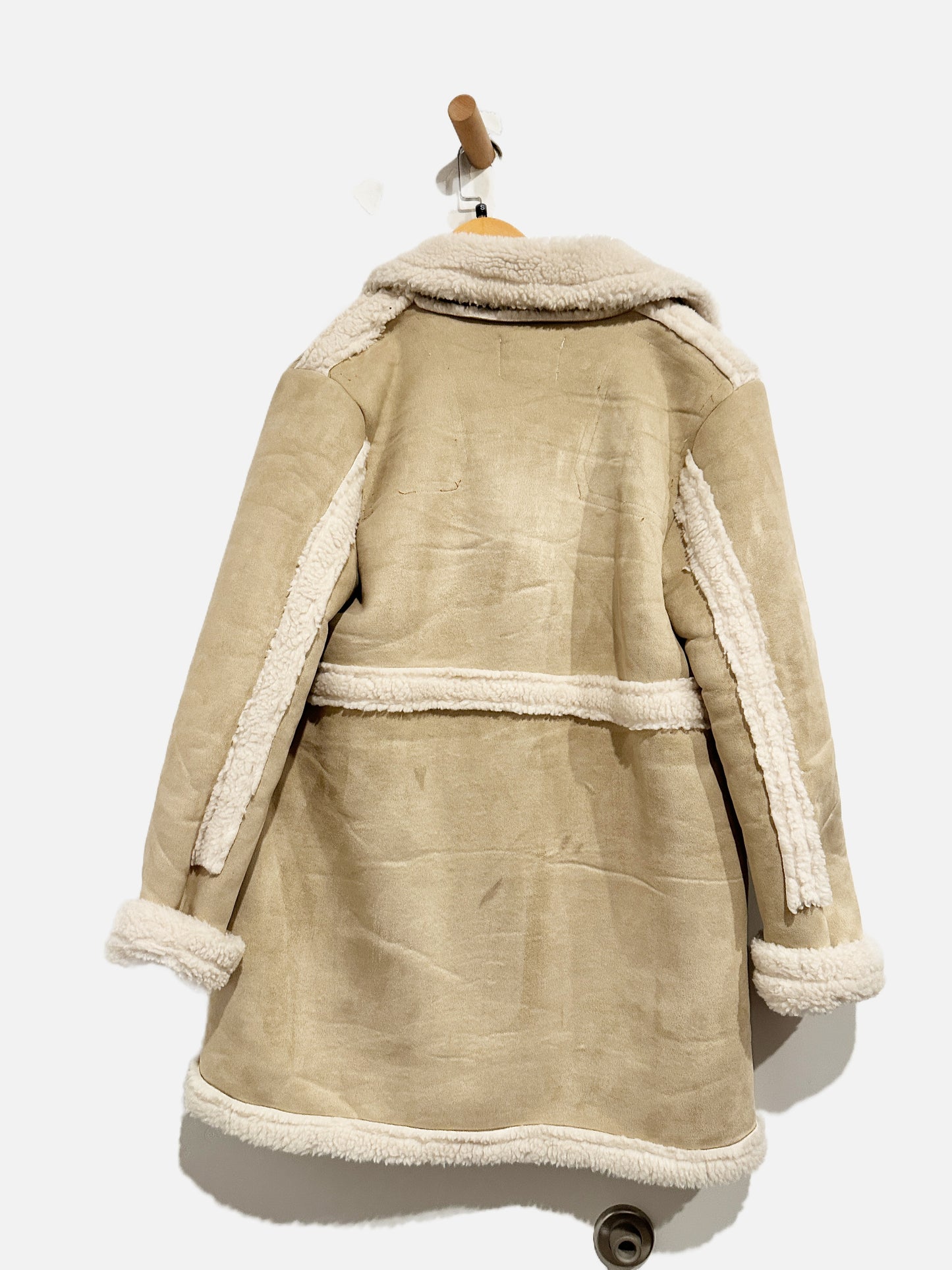 Moon River Faux Suede Shearling Coat - Small