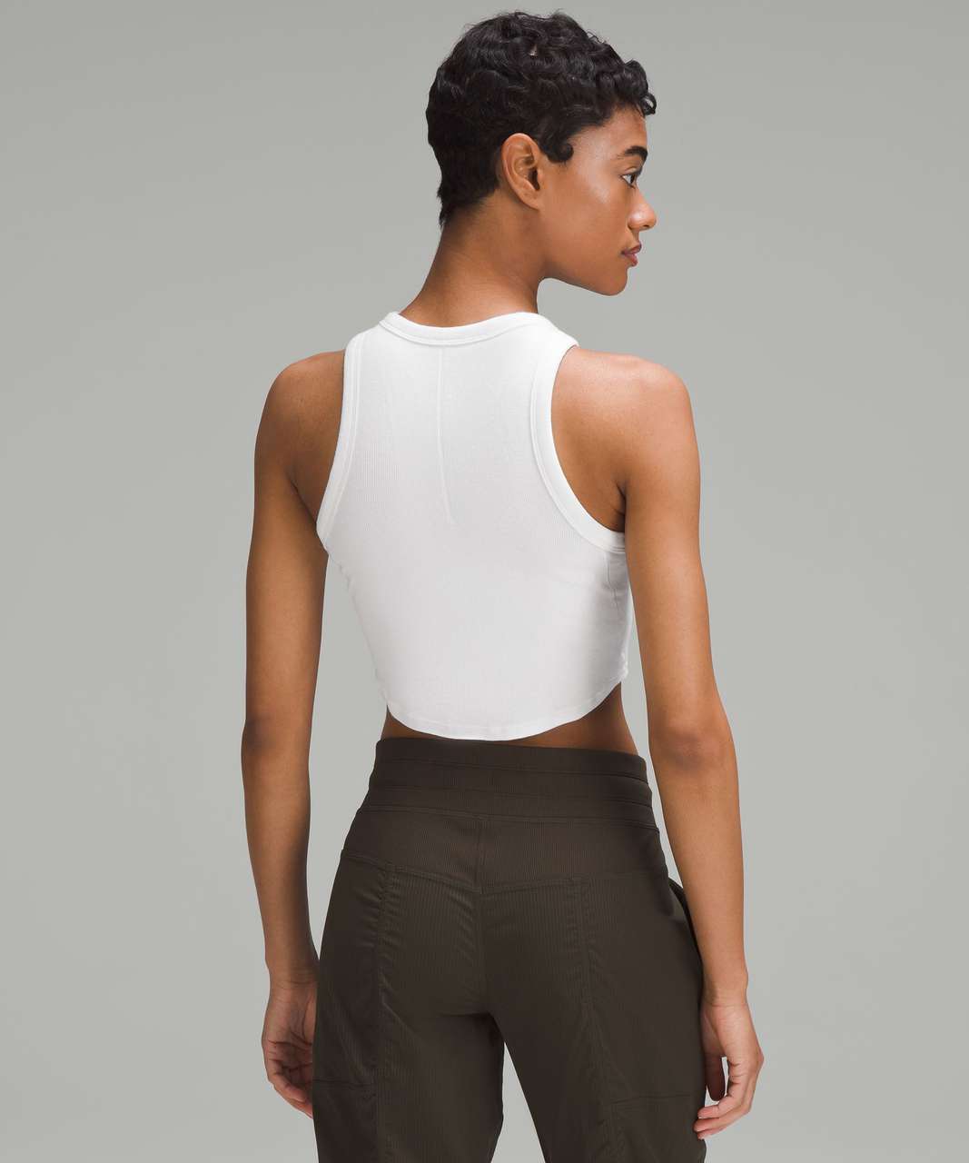 Lululemon Hold Tight White Ribbed Crop Tank - 6