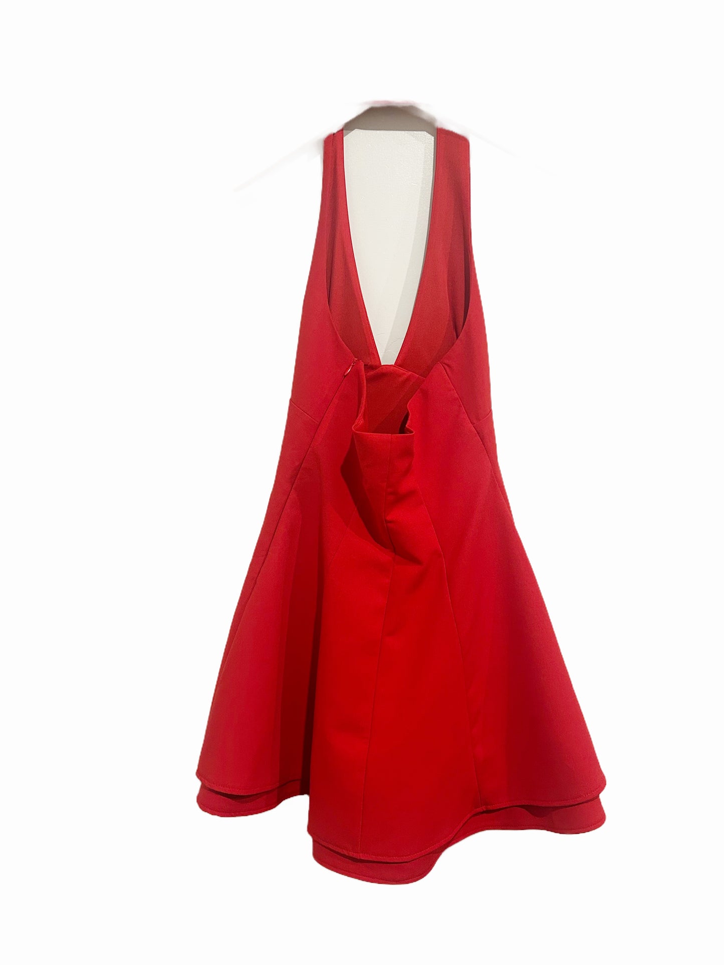 Zara Red Linen Halter Dress - XS