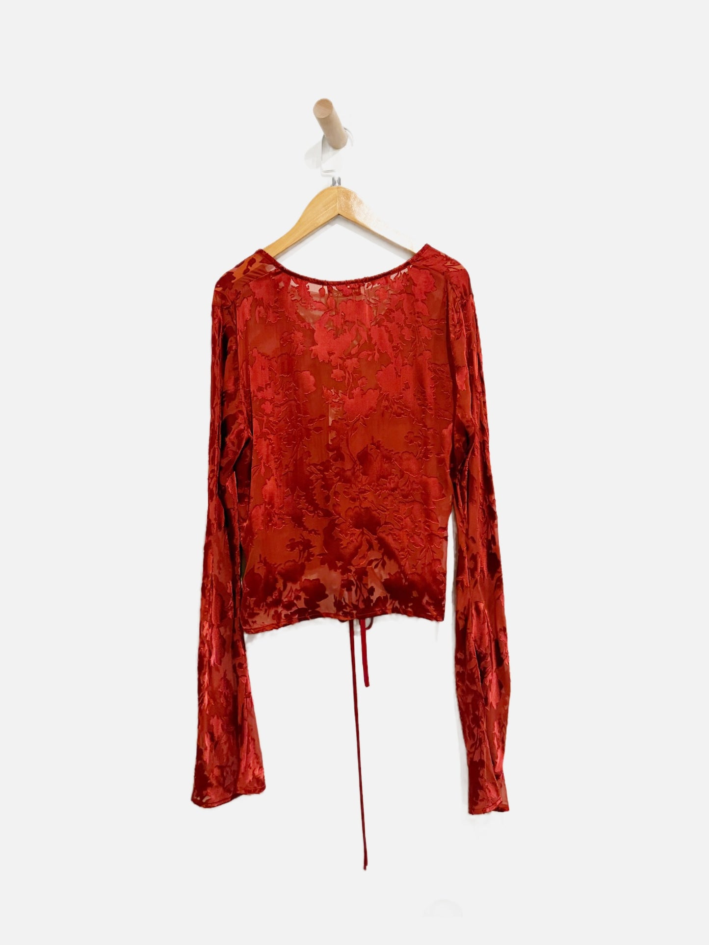 Rolla’s Red Floral Wrap Blouse - 10/M