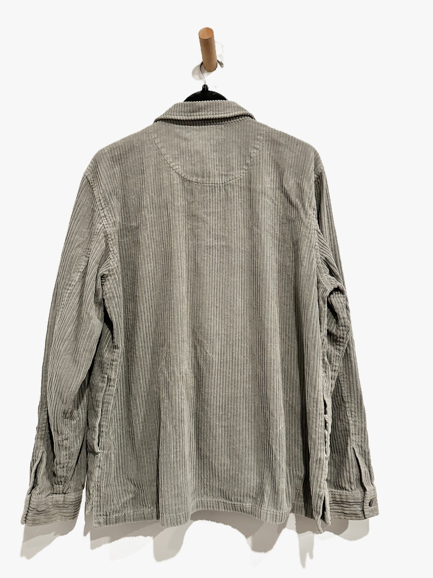 Urban Outfitters Ryder Corduroy Zip Shirt in Gray - Large