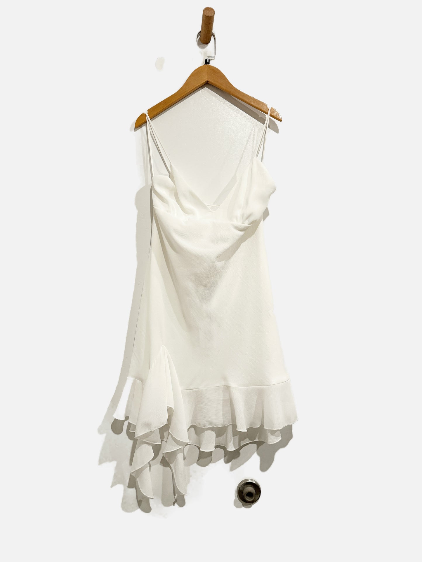 Zara NWT White Asymmetric Dress - Large