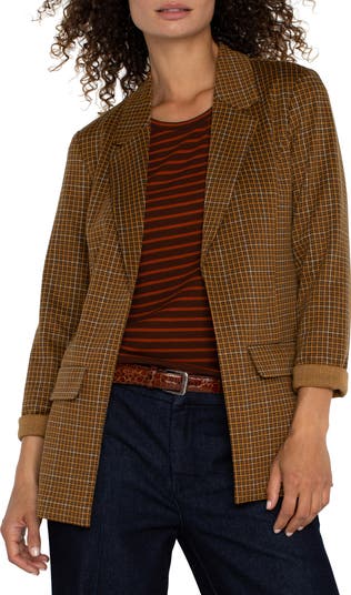 Liverpool NWT Blazer in Jasper Brown Plaid - XL