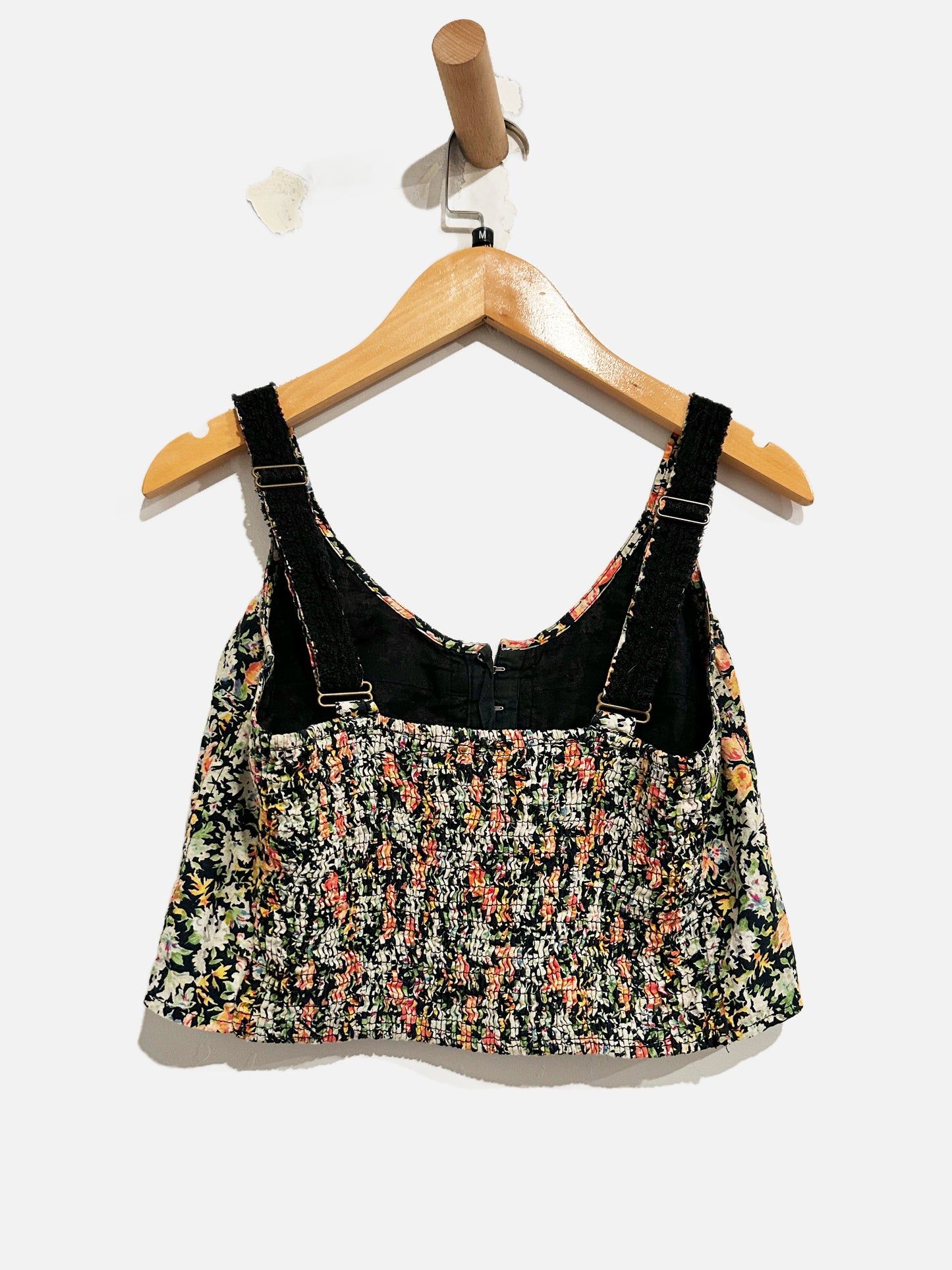 Free People Black Floral Tank - Medium