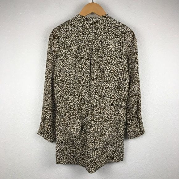 Bonpoint Leopard Print LS Romper Size 10