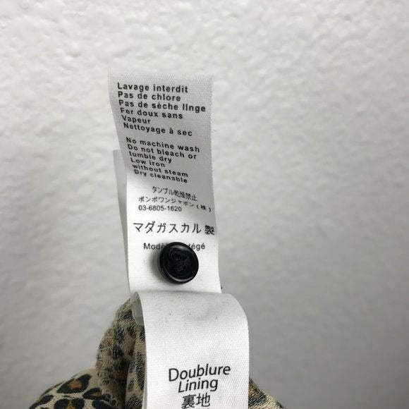 Bonpoint Leopard Print LS Romper Size 10