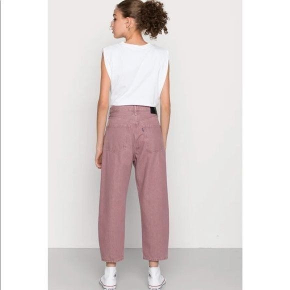 Levi’s Made & Crafted Barrel Crop in Lavender Fields Size 25