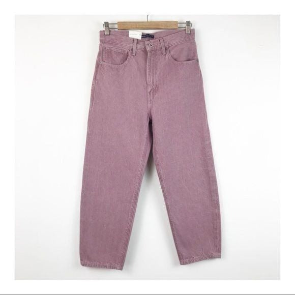 Levi’s Made & Crafted Barrel Crop in Lavender Fields Size 25