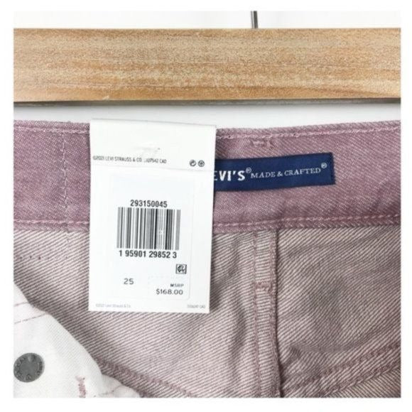 Levi’s Made & Crafted Barrel Crop in Lavender Fields Size 25