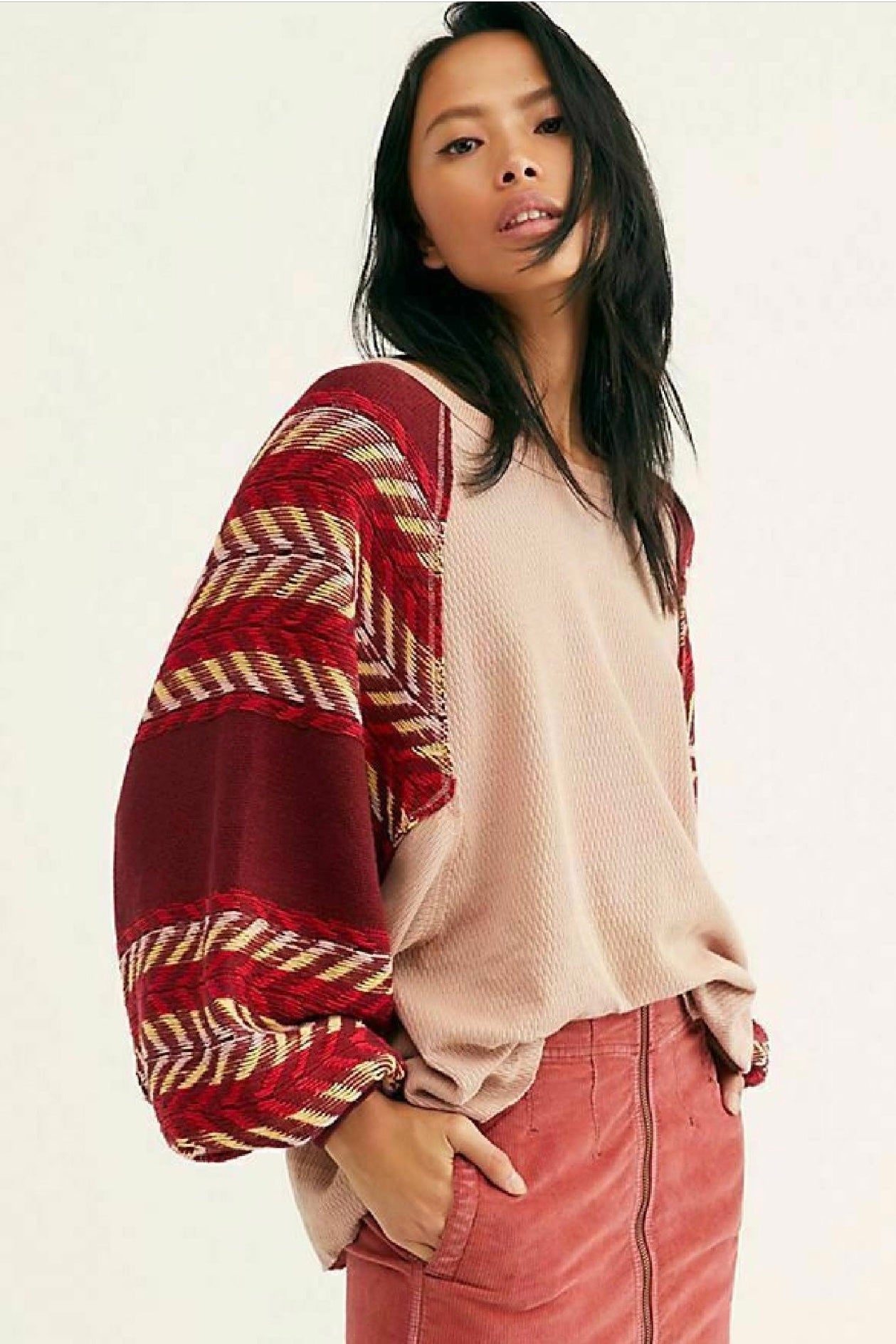 Free People Rainbow Dreams Knit Top - Small