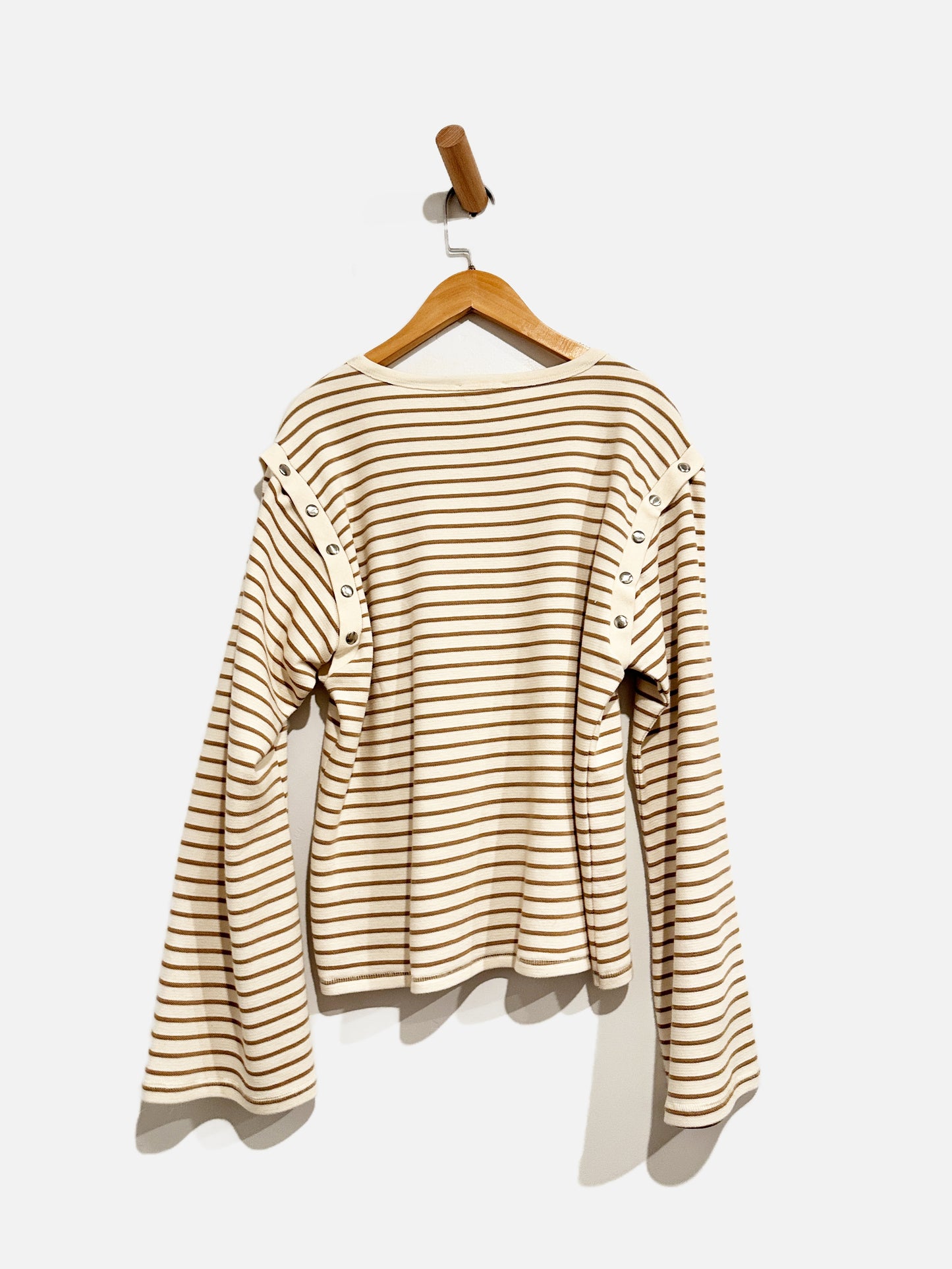 Maeve Brown and White Long Sleeve
