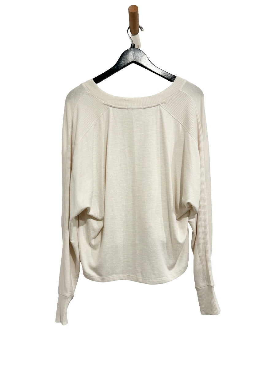 Rag & Bone Cream V-Neck LS Top - Medium