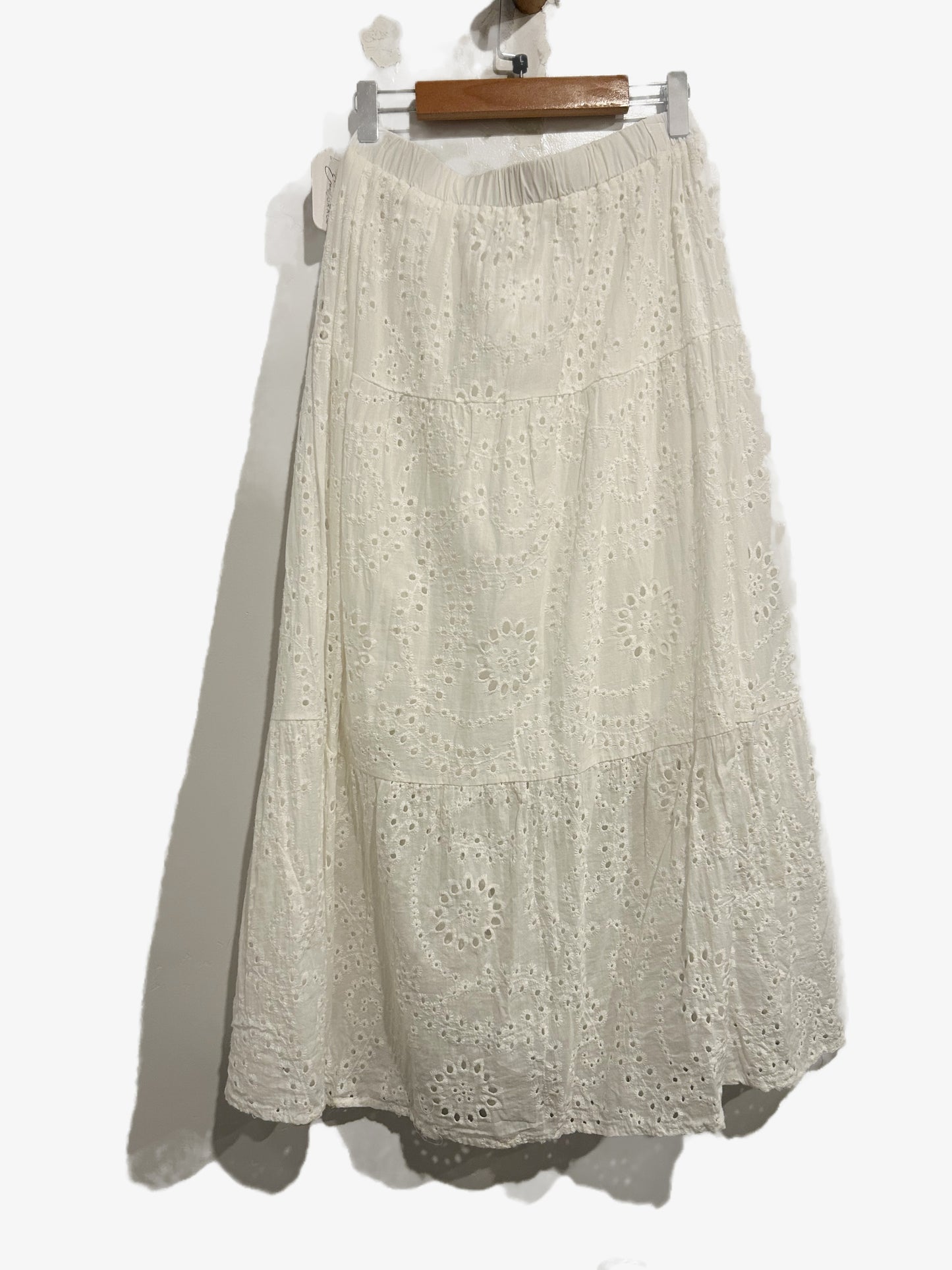 Jasmine White Eyelet Skirt Set - L/XL