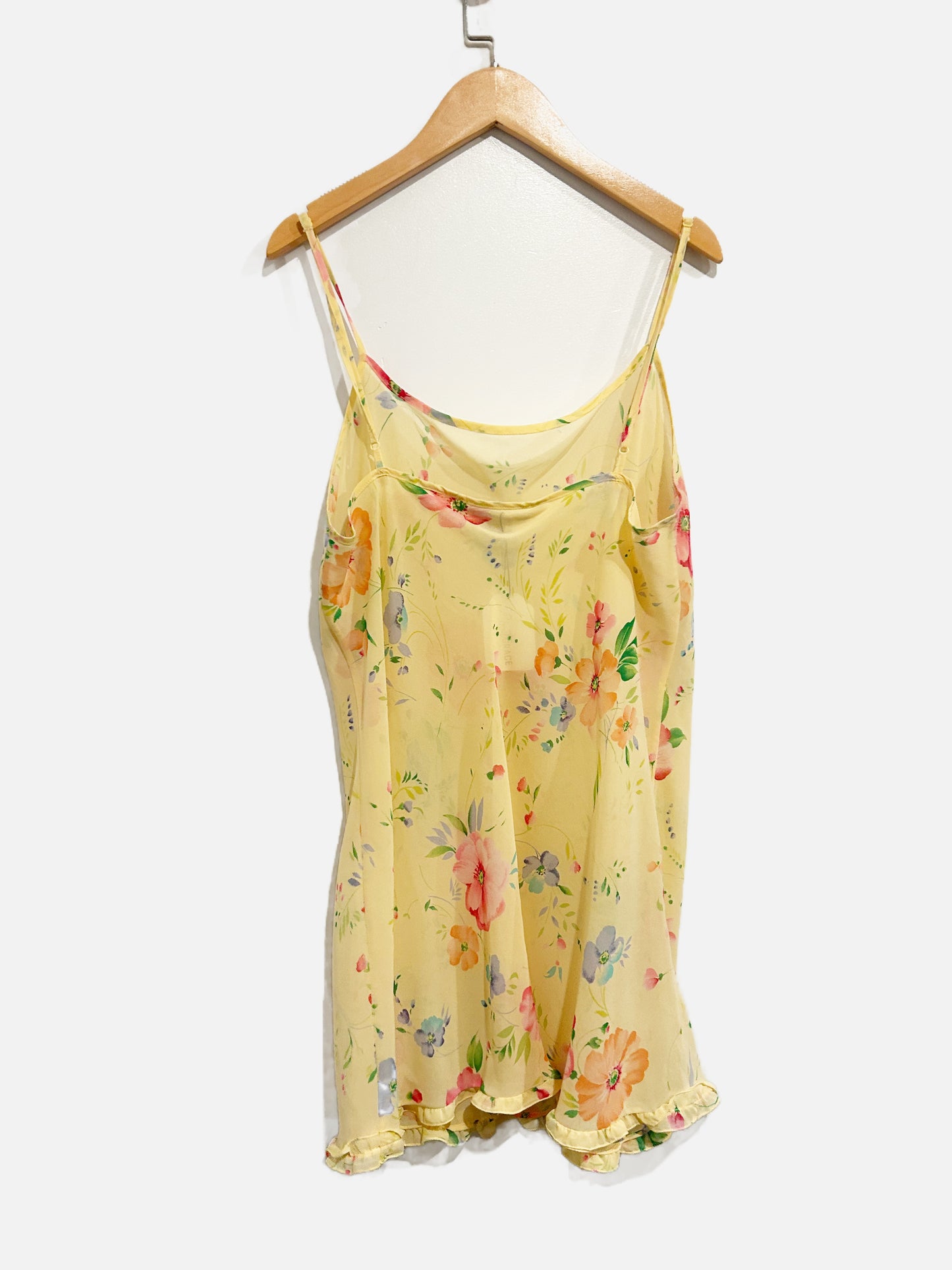 Victoria's Secret 90’s Yellow Floral Slip Dress - Medium