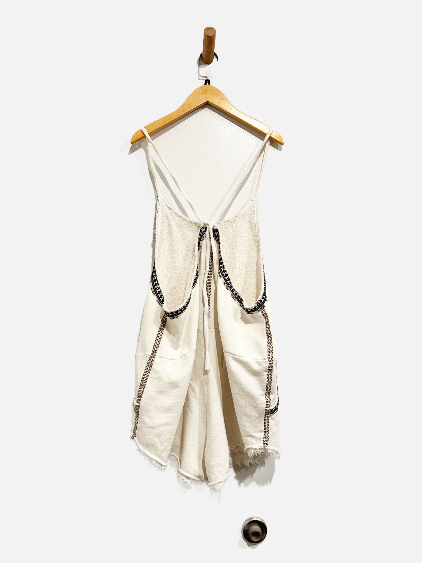 Free People Lou Embroidered Playsuit - Large
