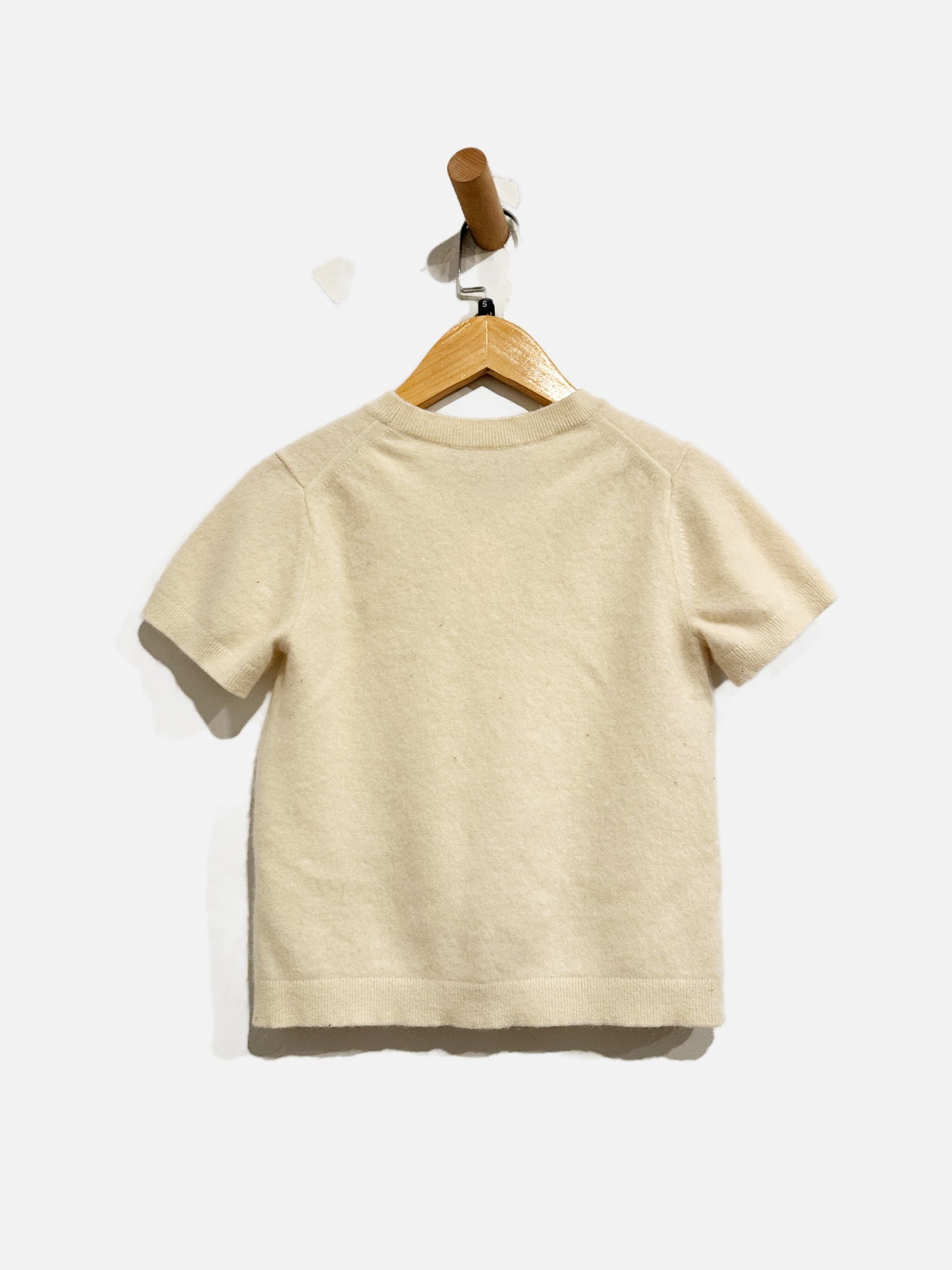 Everlane Cream Cashmere SS Top - Small