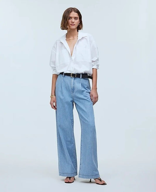 Madewell the Harlow Wide Leg Jean - 30