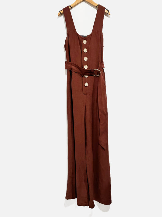 Etophe Studios Brown Wide Leg Jumpsuit - Medium