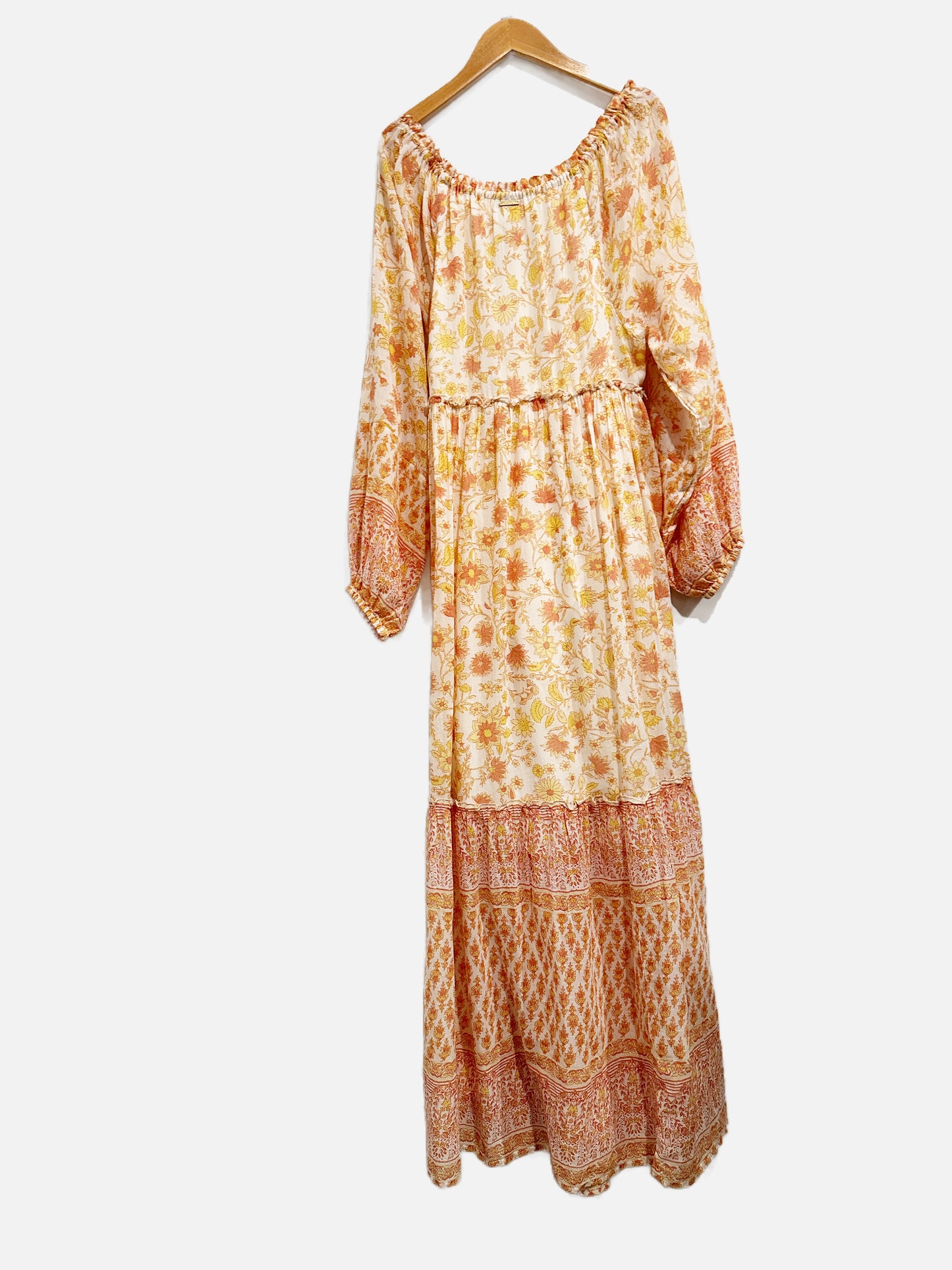 Billabong Orange Floral Maxi Dress - Medium