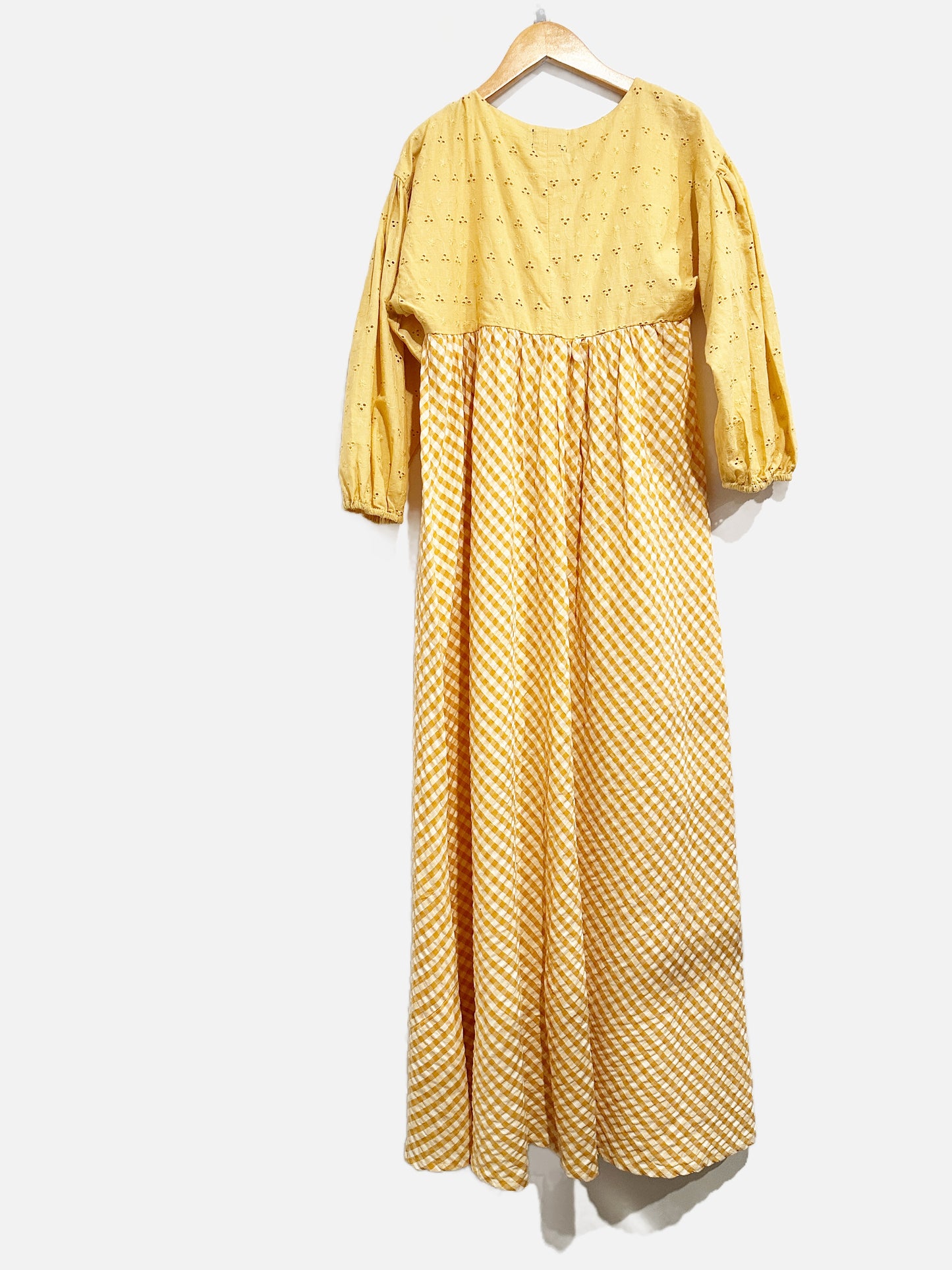 Asos Yellow Gingham Maxi Dress - 6