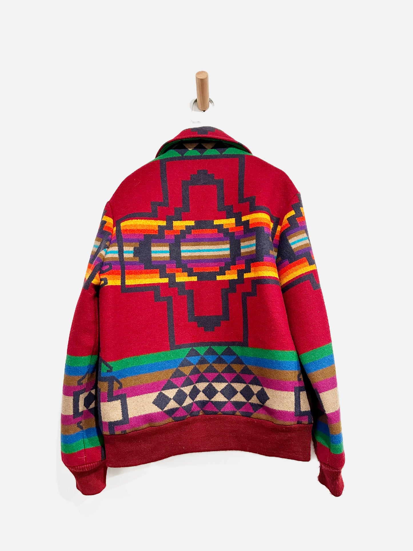 Pendleton Red Geometric Zip Up Jacket