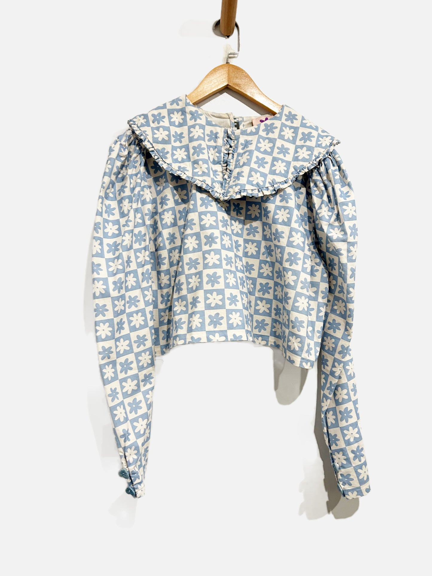 Lisa Says Gah Wendy Blue Floral Blouse - 3XL