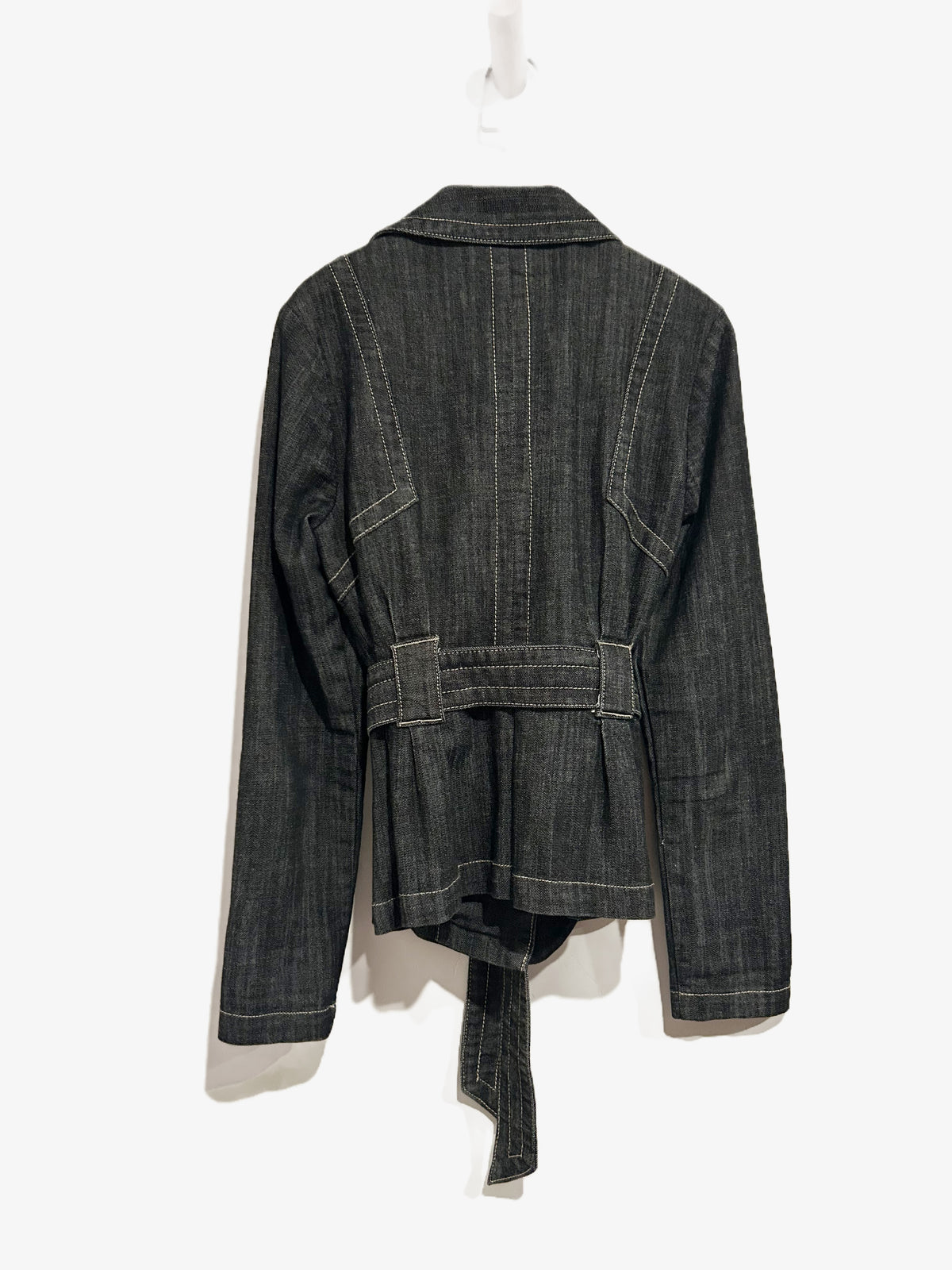 Yuva Y2K Belted Denim Blazer - Medium