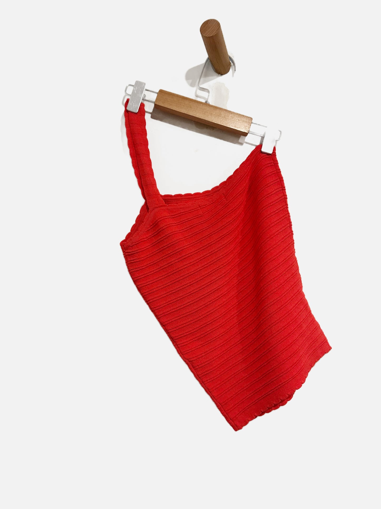 Superdown One Shoulder Tank in Watermelon - XS