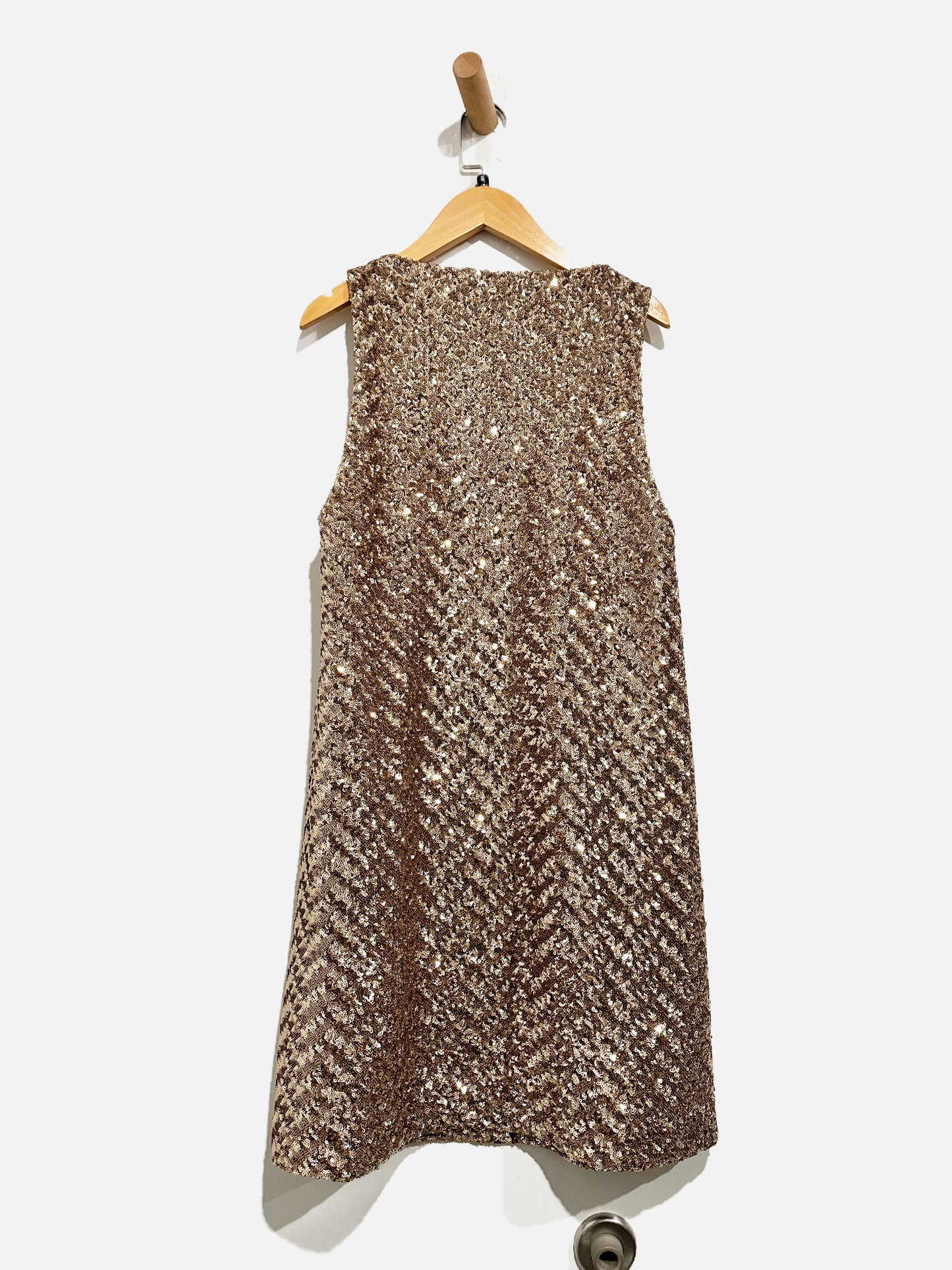 Zara Gold Sequin Mini Dress - Small