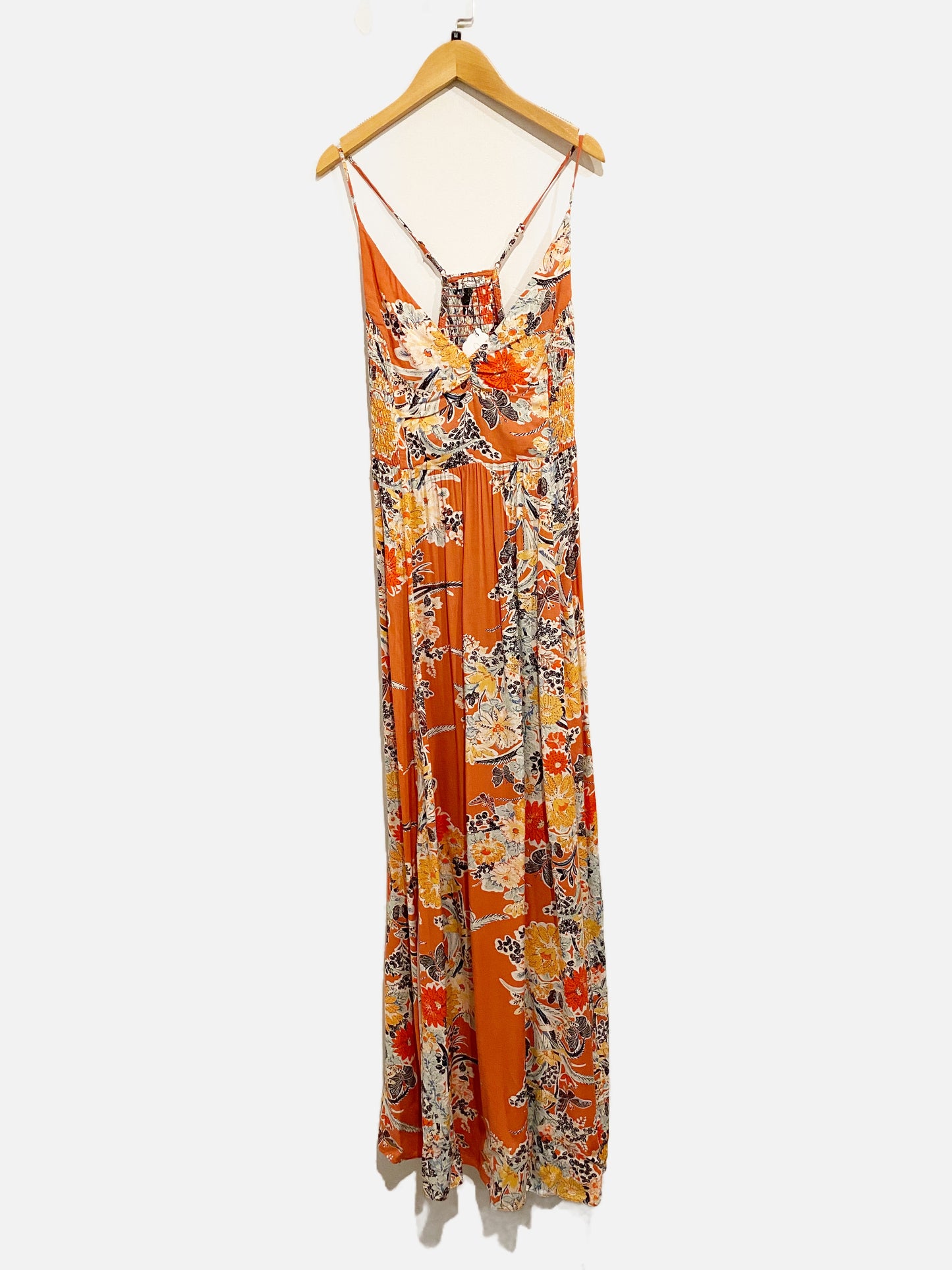 Free People Through the Vine Pink Floral Maxi Dress - Medium