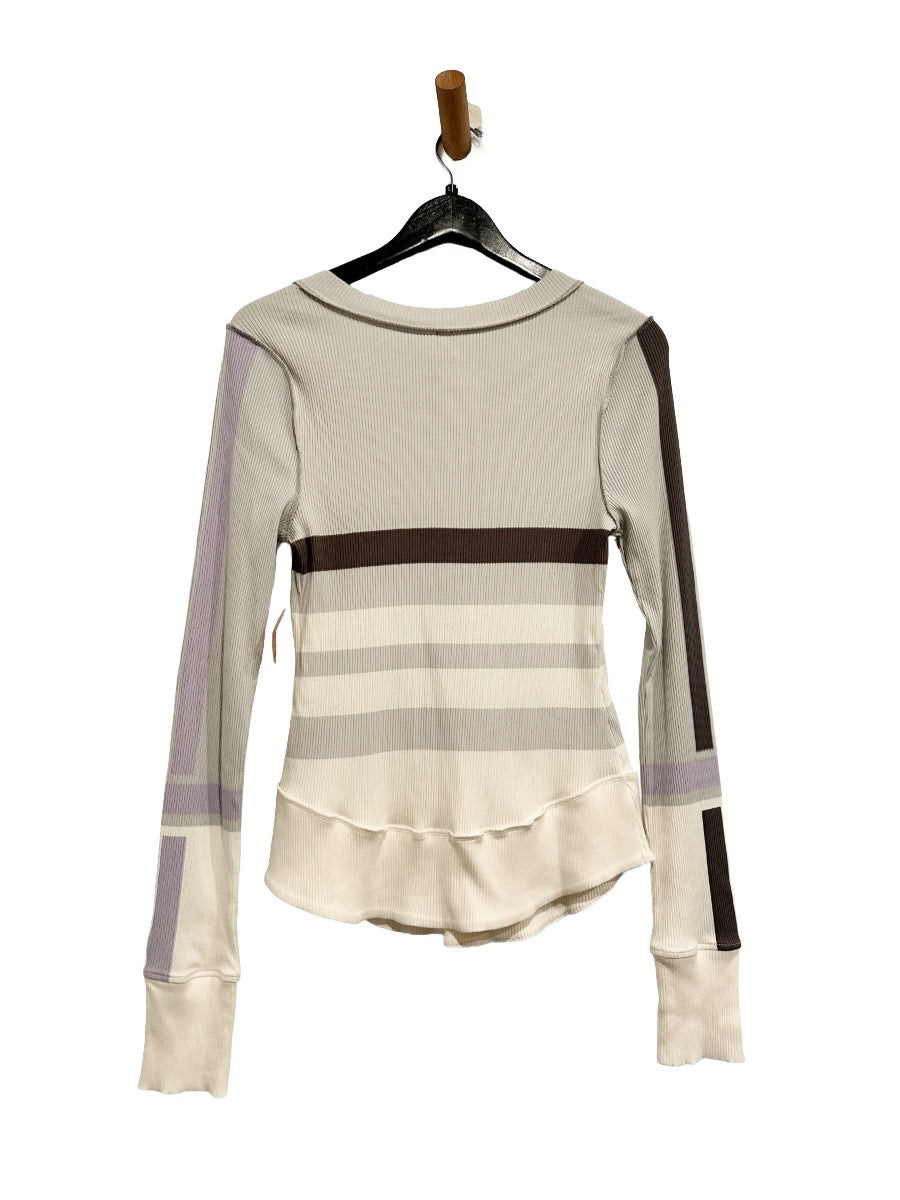 FP Movement NWT Rally Printed Layer Henley in Ski Stripe Stardust - Large