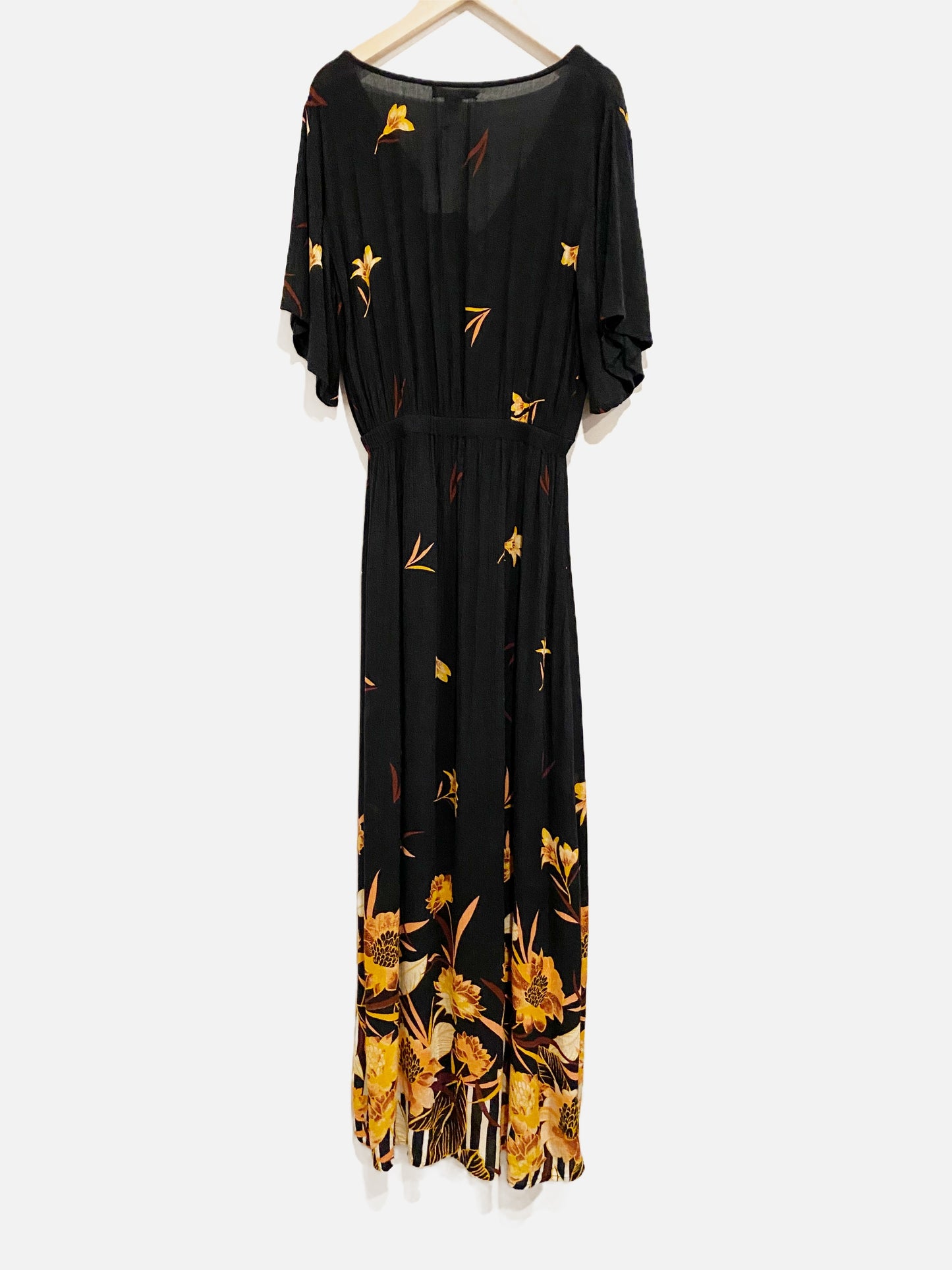 Billabong Black Floral Midi Dress - Medium