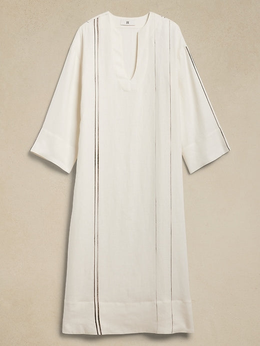 Banana Republic Linen Stripped Dress-XXS