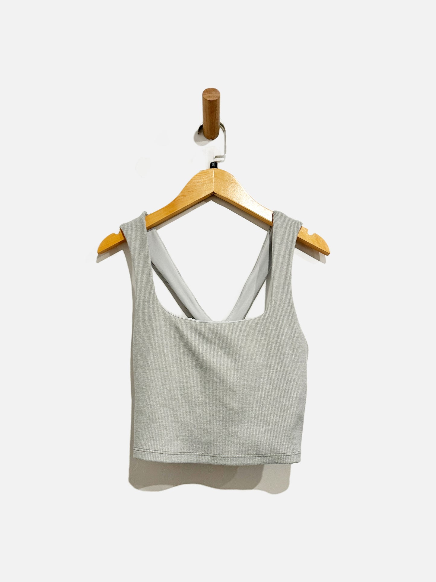 Alo Yoga Gray Ribbed Sports Bra- Small