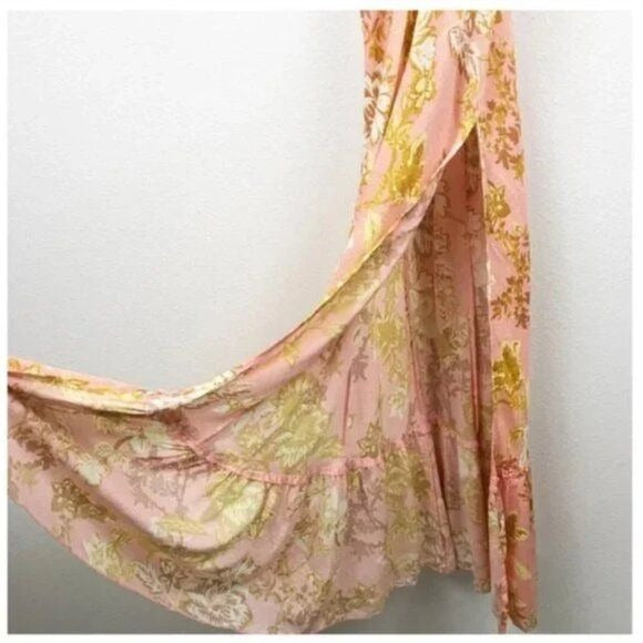 Free People Remind Me Maxi Dress in Coral Combo Size Small